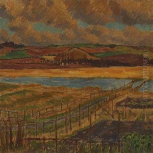 Landscape By A Fiord by Peter Marius Hansen