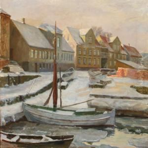 Winter Day In Ribe, Denmark by Bertel Hansen-Svaneke