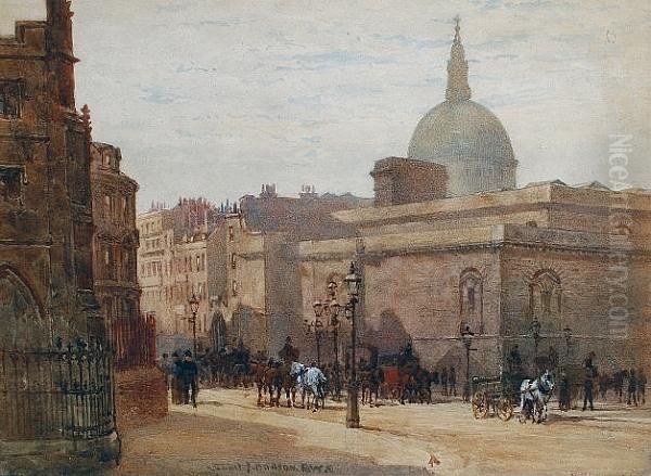 Street In London With St.paul's Beyond - view 1