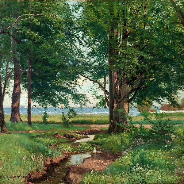 Forest Scene With A View To The Sea - view 1