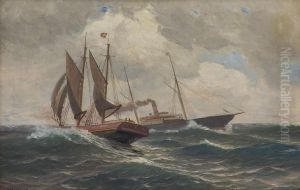 Seilskute Og Dampskip by Niels Hansteen