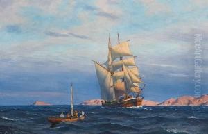 Sommeraften Ved Kysten by Niels Hansteen