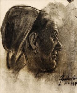 Zena Z Profilu by Jozef Hanula