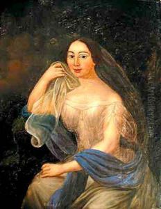 Portret Kobiety W Blekitnym Szalu