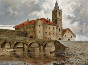 Burg Am Flusufer by Marceli Harasimowicz
