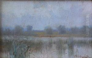 Paysage Au Lac (1921) by Marceli Harasimowicz