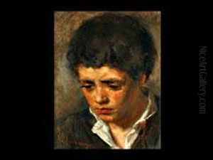 Kopfbildnis Eines Knaben by Edmund Harburger