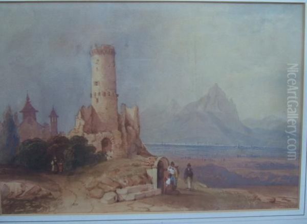Figures In An Eastern Landscape - view 1
