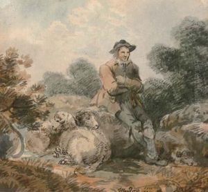 A Shepherd And His Flock by John Harding