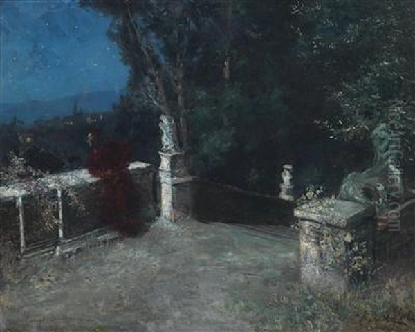 View Over A City In The Moonlight - view 1