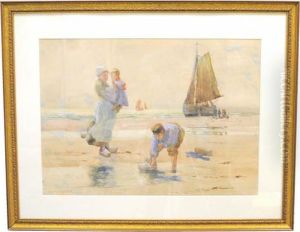 Continental Shore Scene by Melbourne Havelock Hardwick
