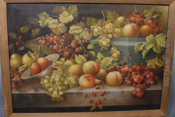 Still Life, Ripe Fruit On A Ledge - view 1