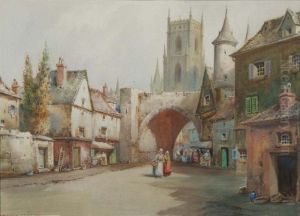 An Old Brittany Town by Cyril Hardy