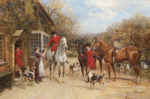 A Drink Before The Hunt by Heywood Hardy
