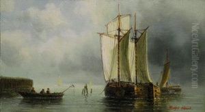 A View Of Moored Fishing Boats