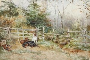 Gun Dogs With The Day's Bag by James Jnr Hardy