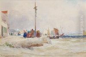 French Fishing Port by Thomas Bush Hardy
