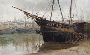 Shipping At Anchor by Julius Hare