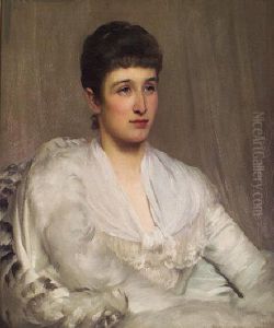 Edwardian Beauty In White by Saint George Hare
