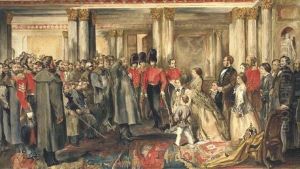 Queen Victoria Receiving Her Guards On Their Return From Thecrimean War by William Hare