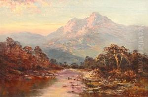 Sunset Highland River Landscape