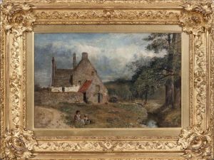 Children By A Scottish Country House by Edward Hargitt