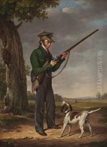 Jager Mit Hund by Johannes Hari