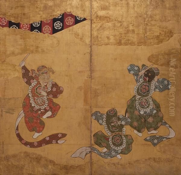 Bugaku Dancers - view 1