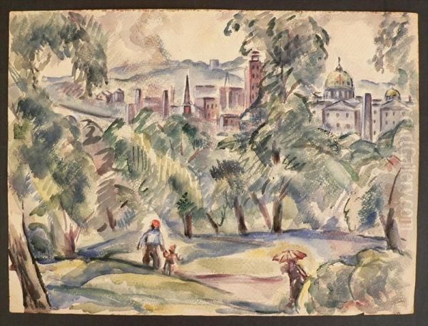 A Normandy Scene With Figures In The Foreground - view 1