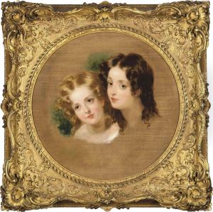 A Study Of The Heads Of Two Children by George Henry Harlow