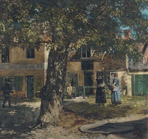 Figures Before A Tavern - view 1