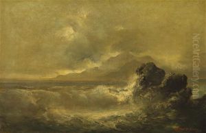 Rocky Seascape by Charles Henry Harmon