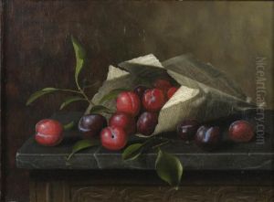 Plums On A Table by William Michael Harnett