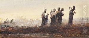 Arab Workers Returning From The Fields