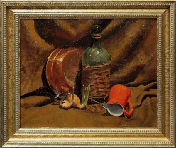Still Life With Copper And Glass Onions - view 1