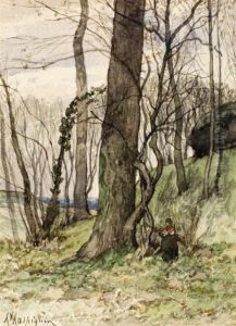Paysage Arbore Anime by Henri-Joseph Harpignies
