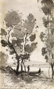 Paysage Anime by Henri-Joseph Harpignies