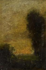 Sunset. by Henri-Joseph Harpignies
