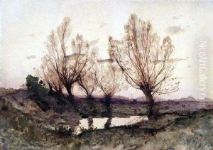 Twilight Beside A River by Henri-Joseph Harpignies