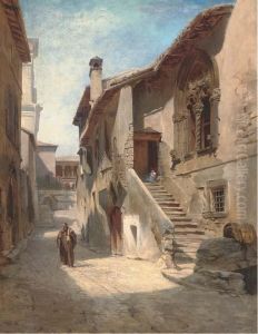 A Jewish Street Seller On A Siena Street by Hugo Paul Harrer