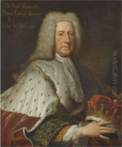 Portrait Of Thomas Bruce, 2nd Earl Of Ailesbury In Peer's Robes Holding A Coronet (1655-1741)
