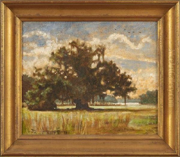 "landscape With A Live Oak Tree" - view 1
