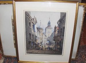 The Clock Tower, Ratisbon, Germany by William Henry Harriott