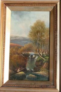 Riverlandscapes With Figures by George Harris