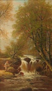 Fishermen Bywaterfalls by George Harris