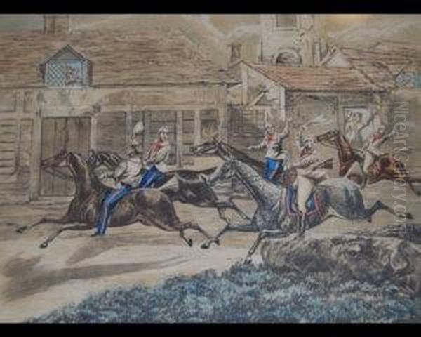 Thefirst Steeple Chase On Record - view 1
