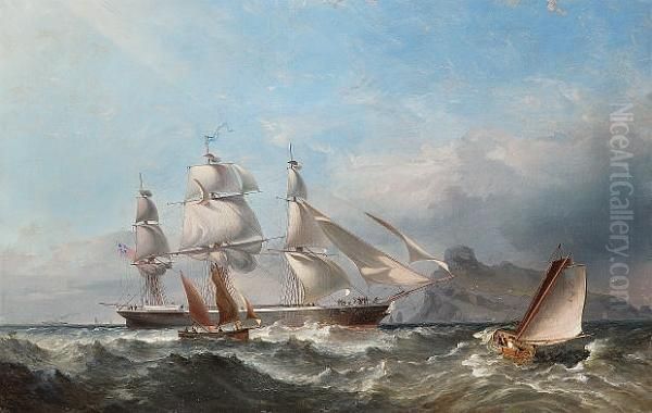 A Three-masted Merchantman Heaving-to For The Pilot - view 1