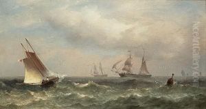A French Brig Watching For The Approaching Pilot Cutter