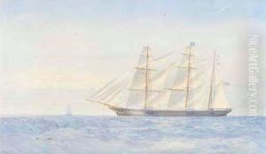 Clipper In Open Seas by James Harris of Swansea