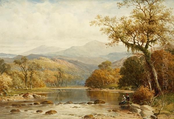 Fishing On A Welsh River - view 1